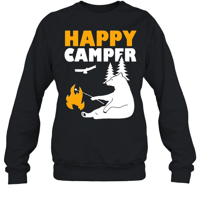 Happy Camper Camping Bear shirt Unisex Sweatshirt