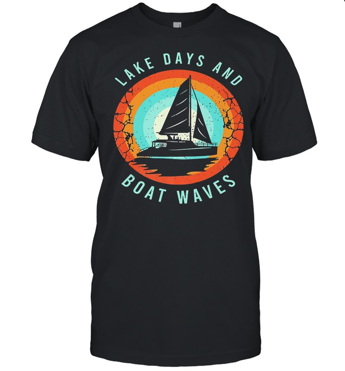 Lake day boat waves boating shirt