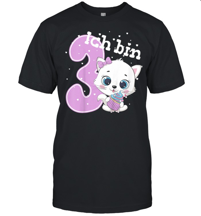 Kinder Geburtstagsshirt Kleine Katze 3 Geburtstag Mädchen 3 Jahre shirt