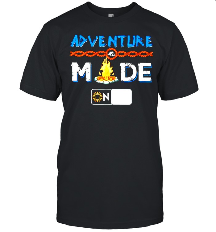 Camping adventure mode on shirt