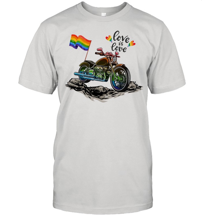 LGBT Motorcycle love is love shirt