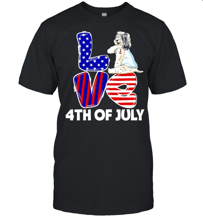 Tibetan Terrier Love 4th of July Independence day shirt