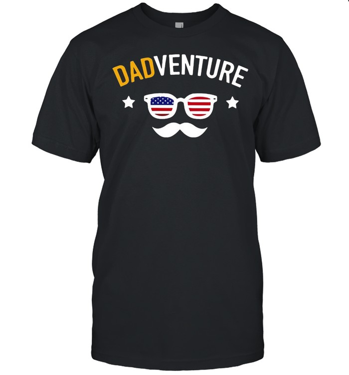 American Flag Camping Dad Venture T-shirt