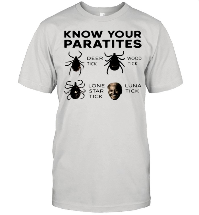 Know your parasites deer tick wood tick lone star tick luna tick shirt