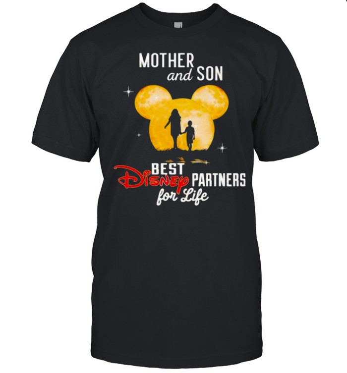 Mother And Son Best Disney Partners For Life Moon Mickey Disney Shirt