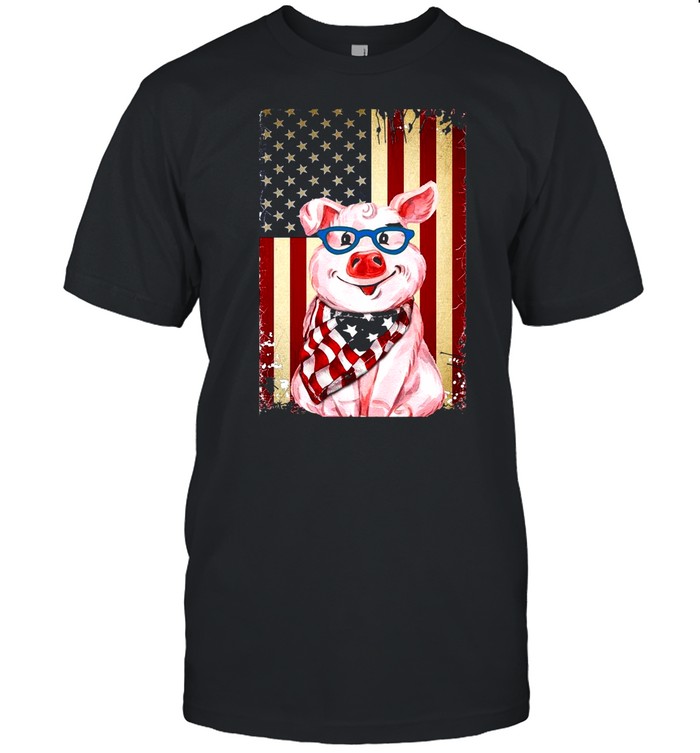 Pig American flag t-shirt