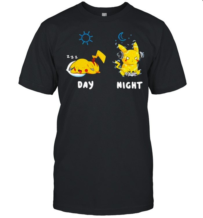 Pikachu Day Sleep Night Playing Game Pokemon Movie Shirt