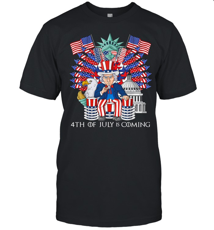 Uncle Sam Throne 4th Of July USA Patriotic Boys Kids Teens Shirt