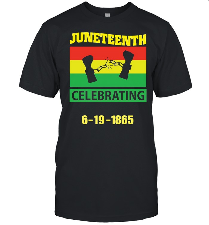 Juneteenth Celebrating Black Freedom 1865 Flag T-shirt