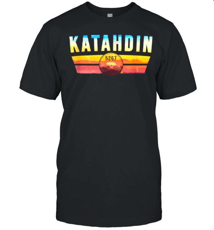 Katahdin Mountain Maine Hiking Climbing Sunset Vintage shirt