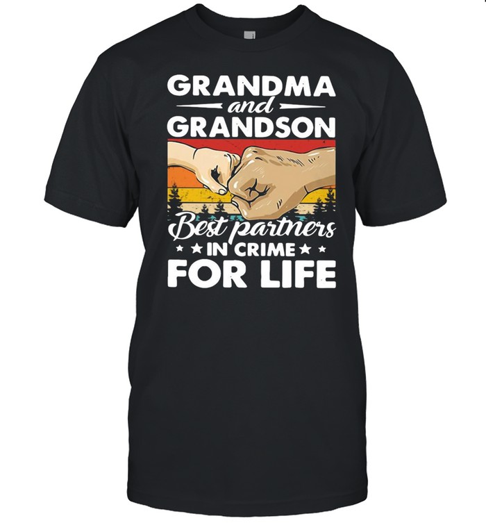 Grandma And Grandson Best Partners In Crime For Life Vintage Shirt