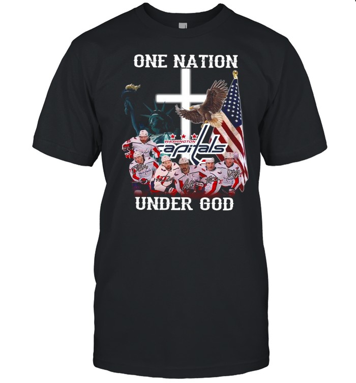 One nation under god Washington Capitals signatures shirt Classic Men's T-shirt