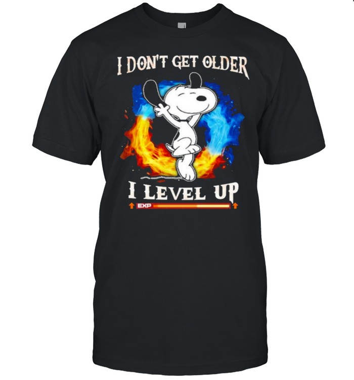 Snoopy I dont get older I level up shirt