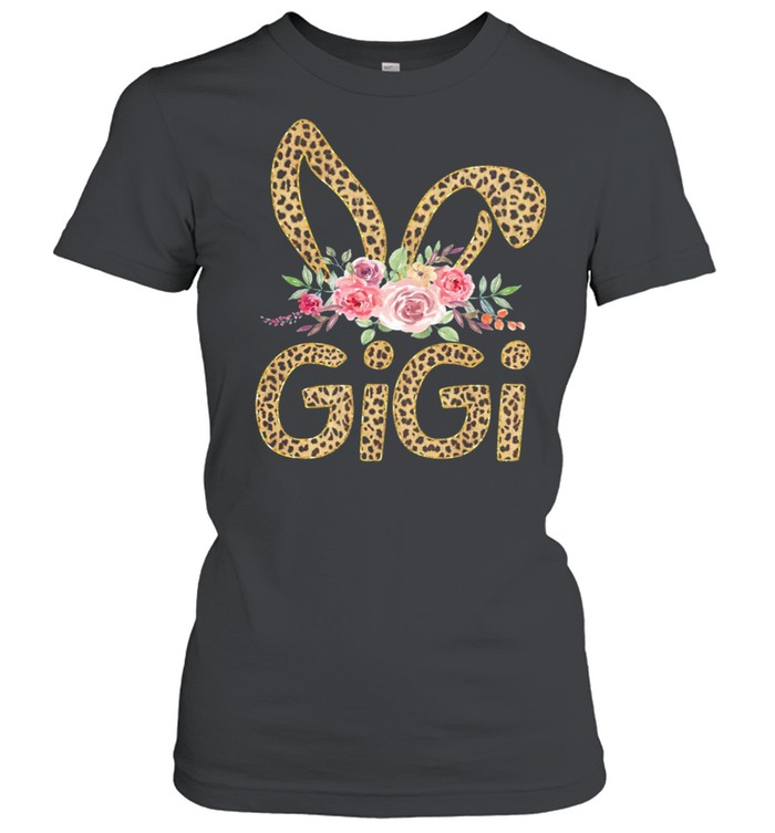 Flower GiGi Leopard Bunny shirt Classic Women's T-shirt