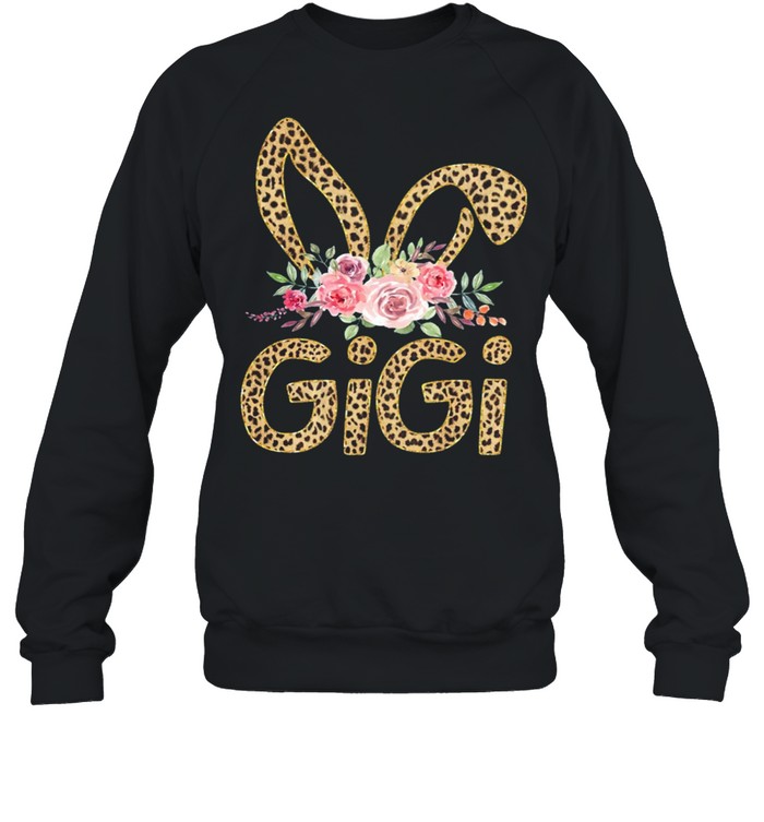 Flower GiGi Leopard Bunny shirt Unisex Sweatshirt