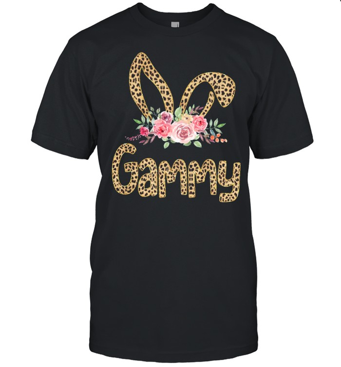 Flower Grammy Leopard Bunny shirt