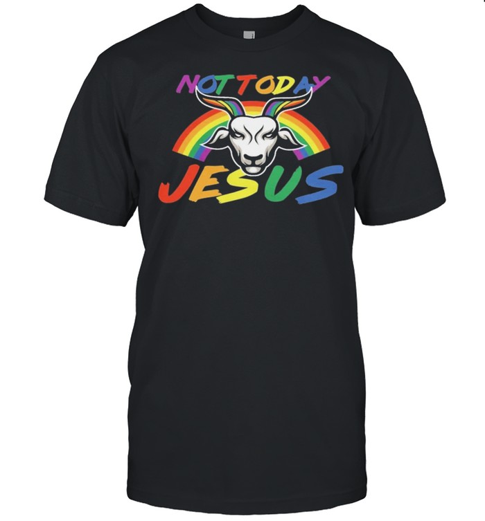 Satan Baphomet LGBT not today Jesus shirt