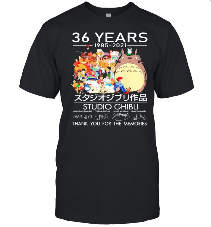 36 years Studio Ghibli 1985 2021 thank you for the memories shirt