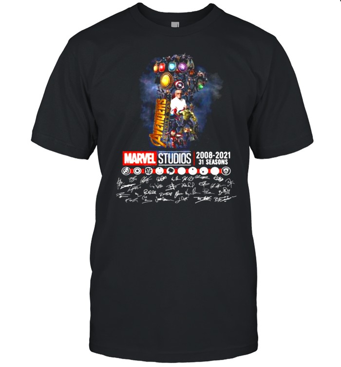 Avengers Marvel Studio 2008 2021 31 Seasons Signature Shirt