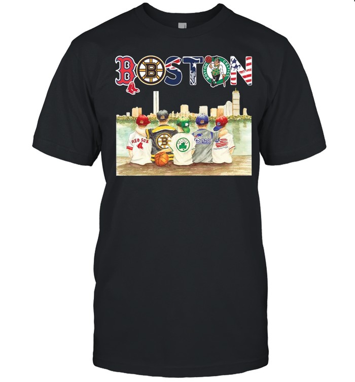 Boston Sport Teams Chibi With Red Sox Bruins Celtics Patriots And Revolution shirt