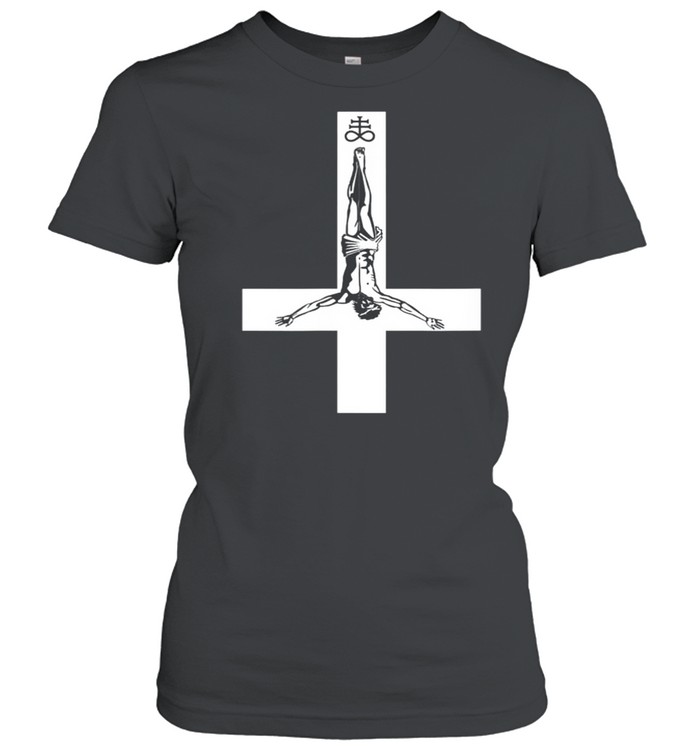 Satanic inverted Crucifixion Leviathan cross symbol 666 shirt Classic Women's T-shirt