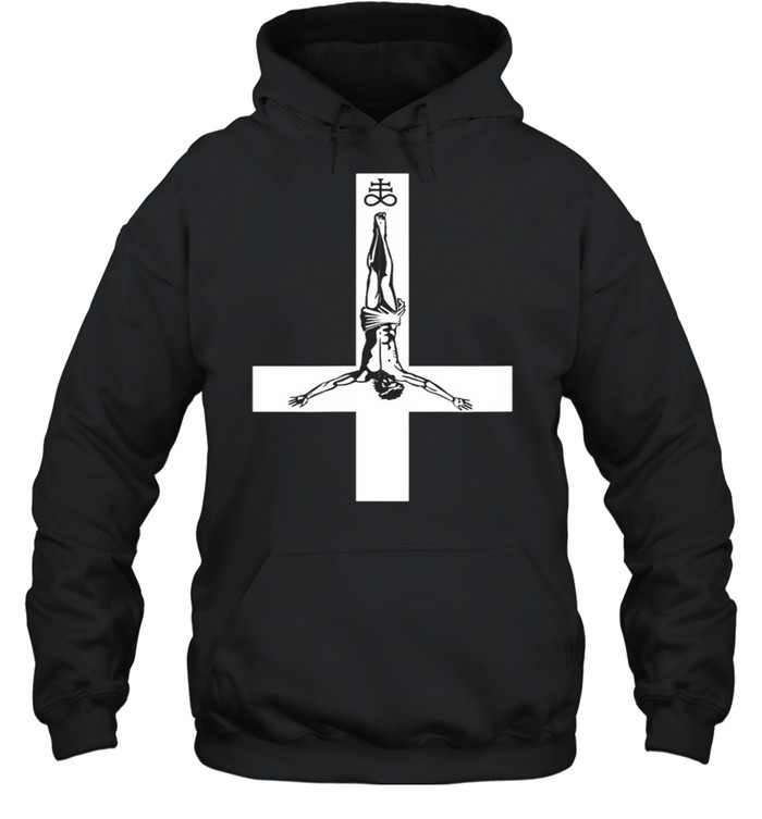 Satanic inverted Crucifixion Leviathan cross symbol 666 shirt Unisex Hoodie