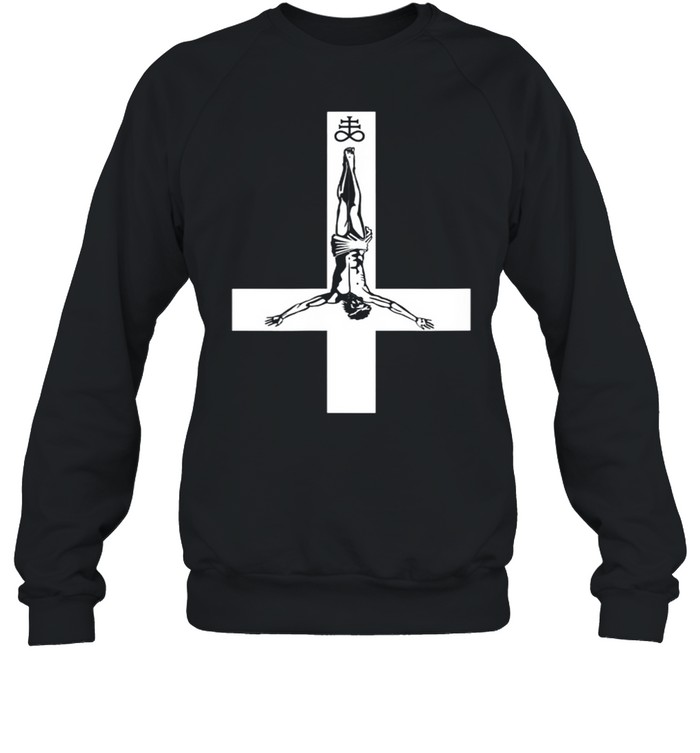 Satanic inverted Crucifixion Leviathan cross symbol 666 shirt Unisex Sweatshirt