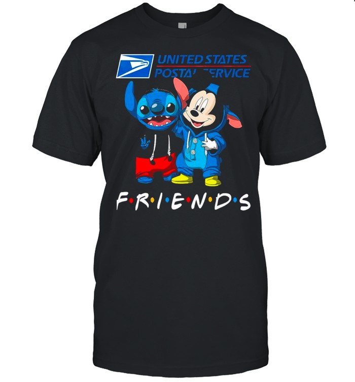 Baby Stitch And Mickey Mouse Friends With United States Postal Service shirt