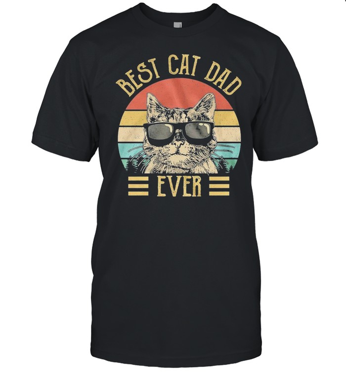 Best Cat Dad Ever Retro Vintage shirt