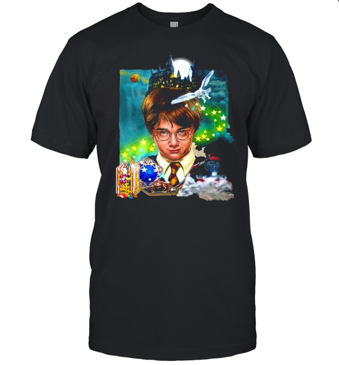Harry Potter Night House And Moon T-shirt
