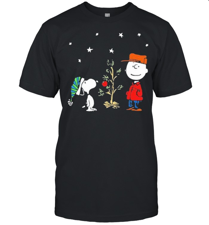 Peanuts Snoopy And Charlie Plant A Tree  Classic Men's T-shirt