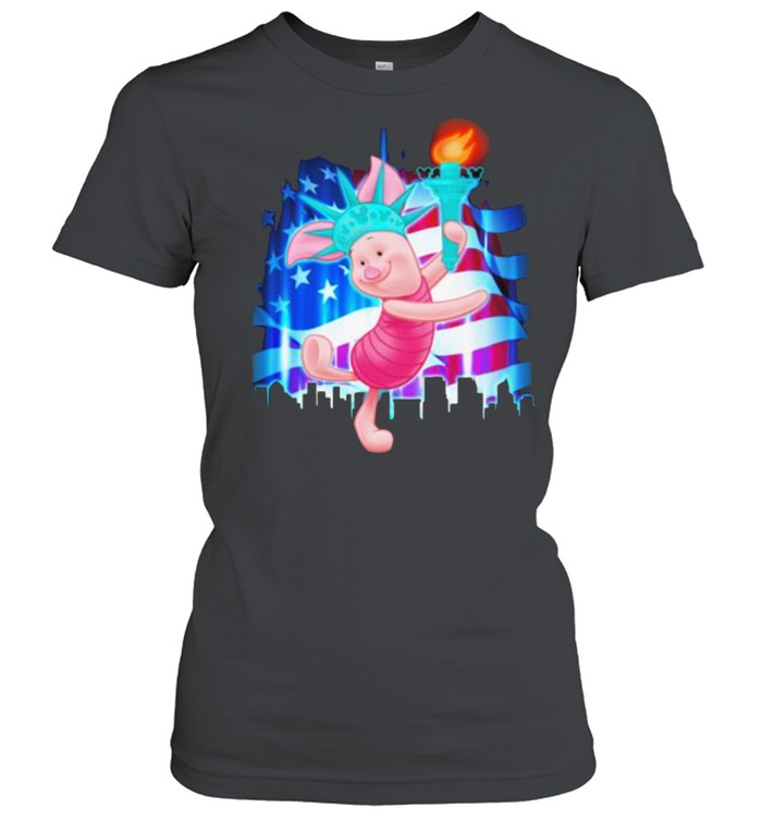 Piglet 4th Of July Independence  Classic Women's T-shirt