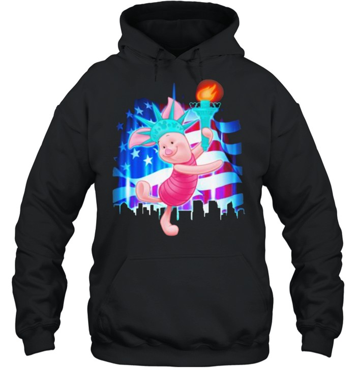 Piglet 4th Of July Independence  Unisex Hoodie