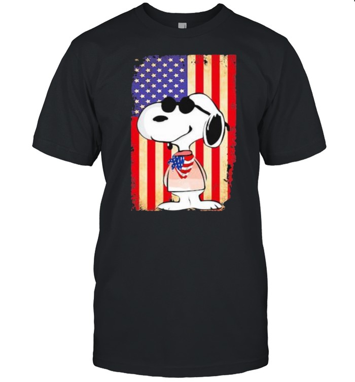 Snoopy Wear American Flag Vintage Shirt
