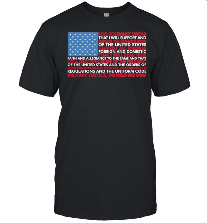 American flag I do solemnly swear that I will support and defend the constitution of the United States shirt Classic Men's T-shirt