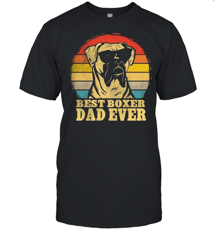 Best Boxer dad ever sunset retro shirt Classic Men's T-shirt