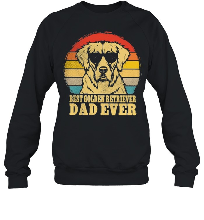 Best Golden Retriever dad ever sunset retro shirt Unisex Sweatshirt