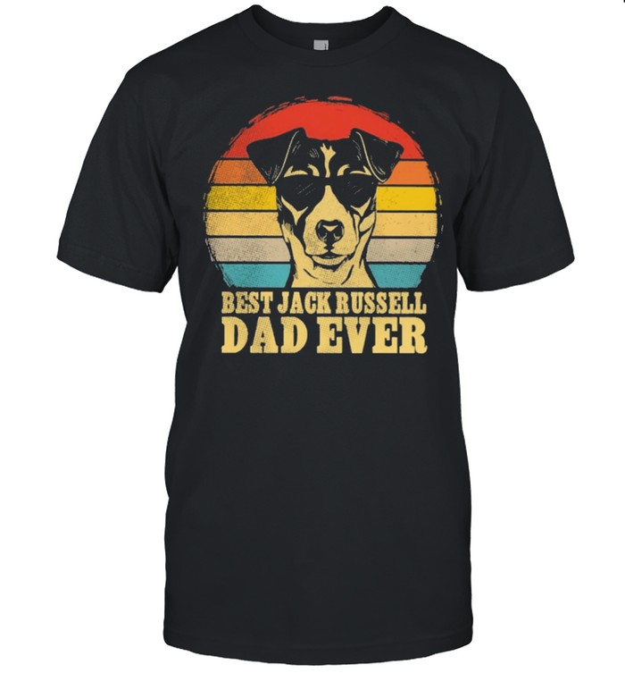 Best Jack Russell dad ever sunset retro shirt Classic Men's T-shirt