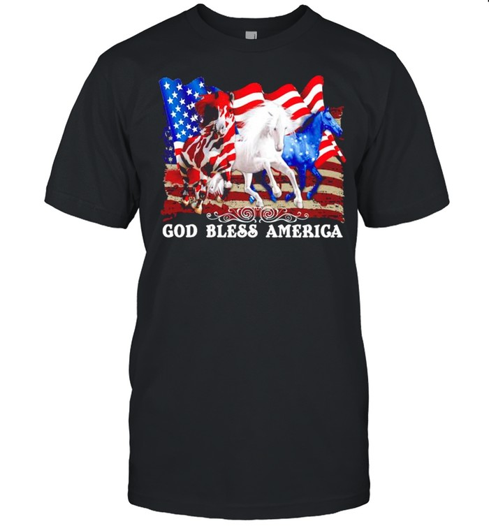 Horse 4th of July God bless America shirt