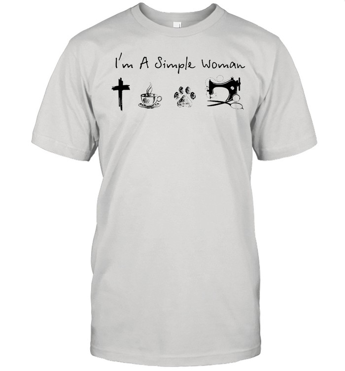 Im a simple woman Jesus coffee paw crocheting shirt