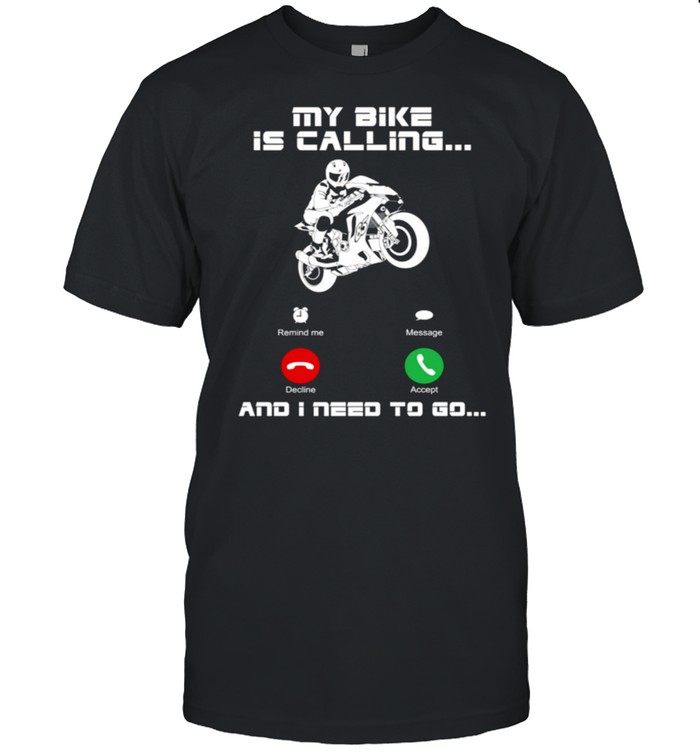 Motorrad Wheelie, Superbike My Bike Is Calling, Cooles Biker shirt