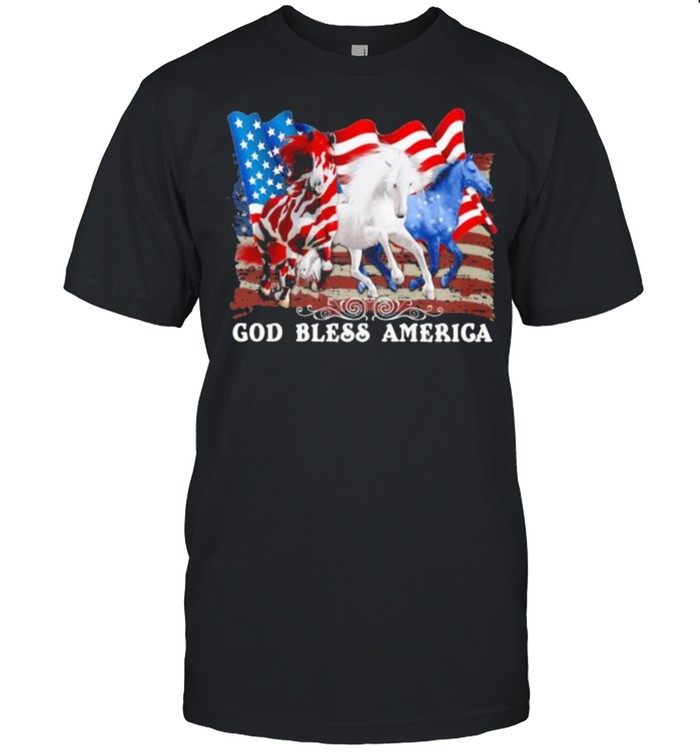 Horse God Bless America for horse lover shirt