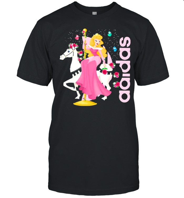 Disney world aurora carousel adidas logo shirt