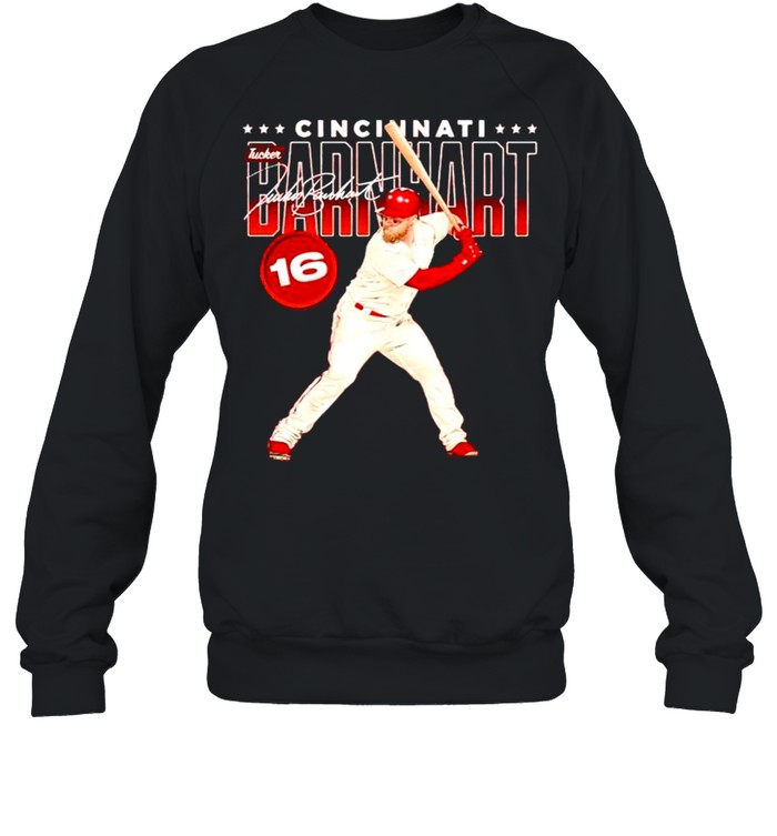 Cincinnati Baseball 16 Tucker Barnhart Swing signature shirt Unisex Sweatshirt