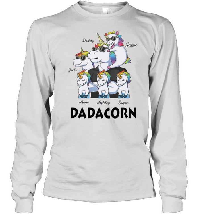 unicorn Dadacorn custom shirt Long Sleeved T-shirt