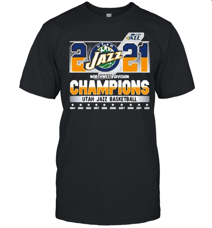 Utah jazz 2021 northwest division champions utah jazz basketball shirt