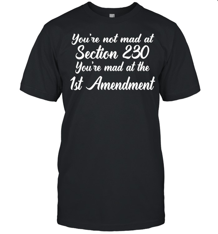 Youre mad at the section 230 youre mad at the 1st amendment shirt