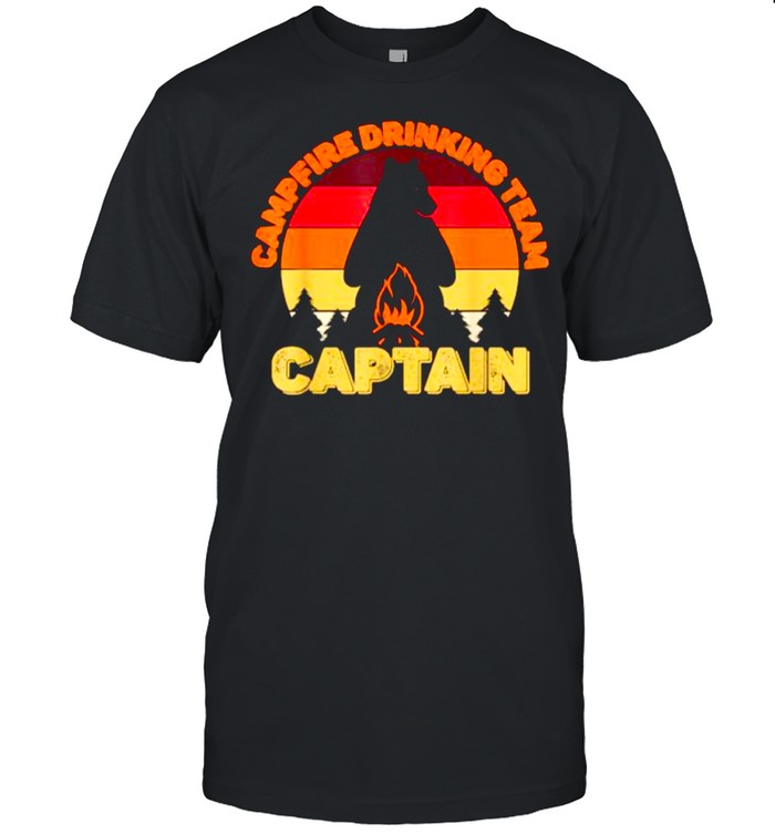 Campfire Drinking Team Captain Camping Bears Vintage Shirt