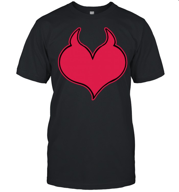 Devil Red Heart Horns Soft Grunge Goth Gothic Dark Aesthetic shirt