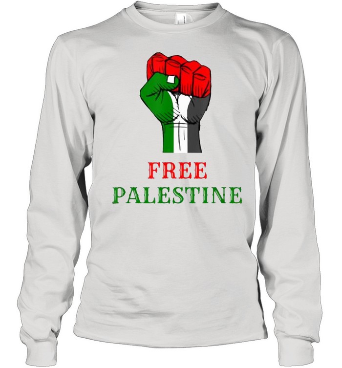 Free Jerusalem Gaza Free Palestine Flag  Long Sleeved T-shirt